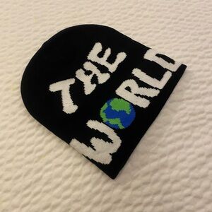 Men’s Fashionable Letter & Earth Map Knit Beanie Cap Warm Winter Hat